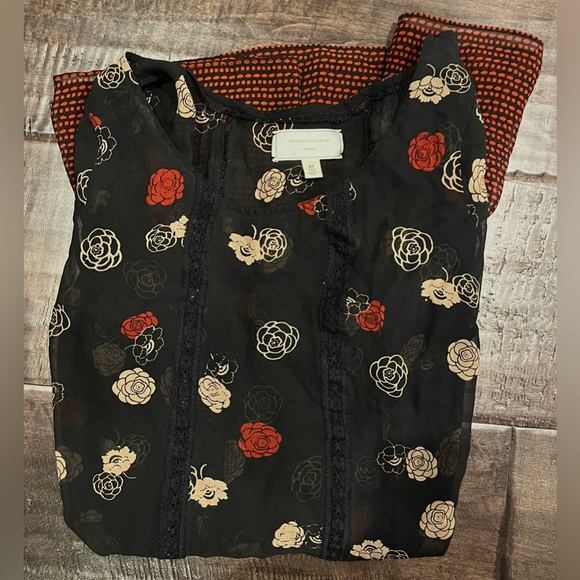 Anthropologie Moulinette Soeurs Sheer Floral Silk Dress Size XS - Picture 5 of 9